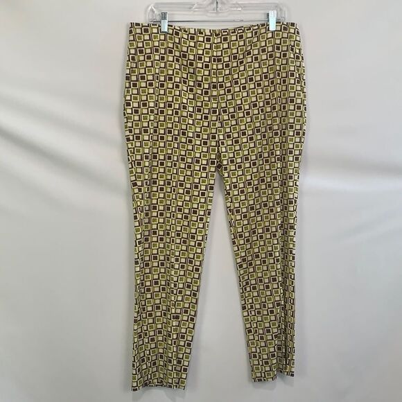 Prada olive geo print slacks - Picture 1 of 10